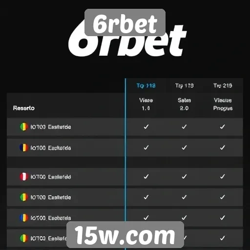 Comparação entre 6rbet e seus concorrentes