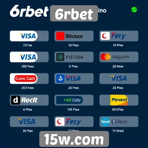 Métodos de pagamento disponíveis no 6rbet